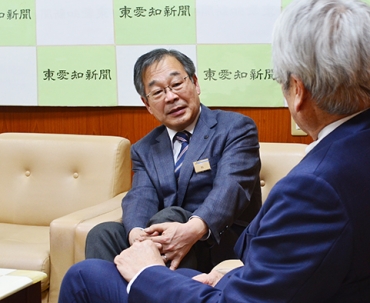 本社で林副知事が離任あいさつ 東愛知新聞