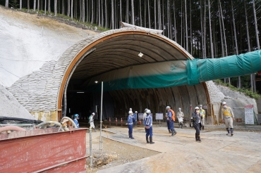 工事が進む1号トンネル