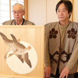 渡辺崋山「月に雁」のモチーフ画を制作