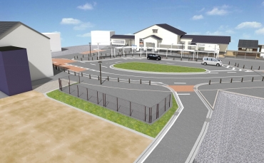 新城駅前広場の完成イメージ図