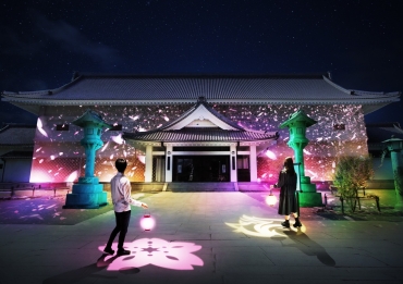 寺宝館マッピング「さくら詣」のイメージ(提供)