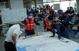 豊橋市消防本部が中部3県緊急消防援助隊と訓練