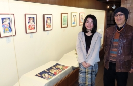 豊橋・駒屋で曽田さんの「現代浮世絵展」