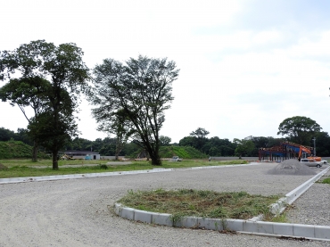 来年6月ごろの開園方針が示された平和公園の整備地=豊川市穂ノ原で
