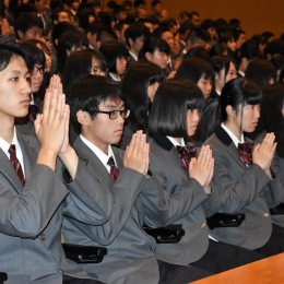豊川高校の創立90周年記念式典