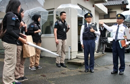 インドネシア国家警察の研修団が新城署訪問視察