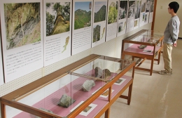 鳳来寺山自然科学博物館でジオサイト展