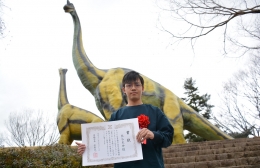 豊橋市自然史博物館の新生ブラキオサウルス