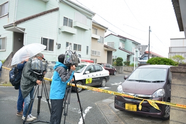 兄を殺害した事件が発生した住宅の周辺=田原市神戸町で