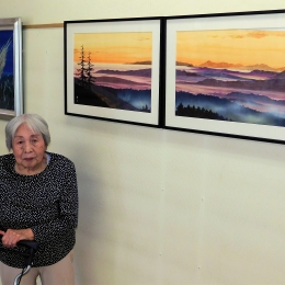 94歳の宮川さん 田原で水彩画初個展