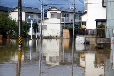 多くの市街地が浸水被害に遭った平成20年8月末豪雨=市内で