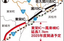 三遠南信道 東栄―鳳来峡ICが25年度開通へ