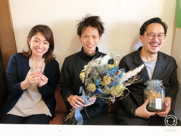 プロジェクトの田中社長、岡田さん、堀さん(左から、提供)